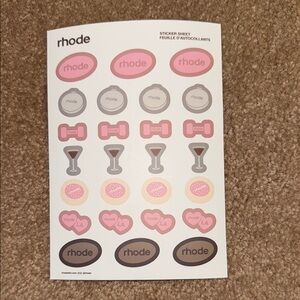 Rhode Pink and Brown Sticker Sheet